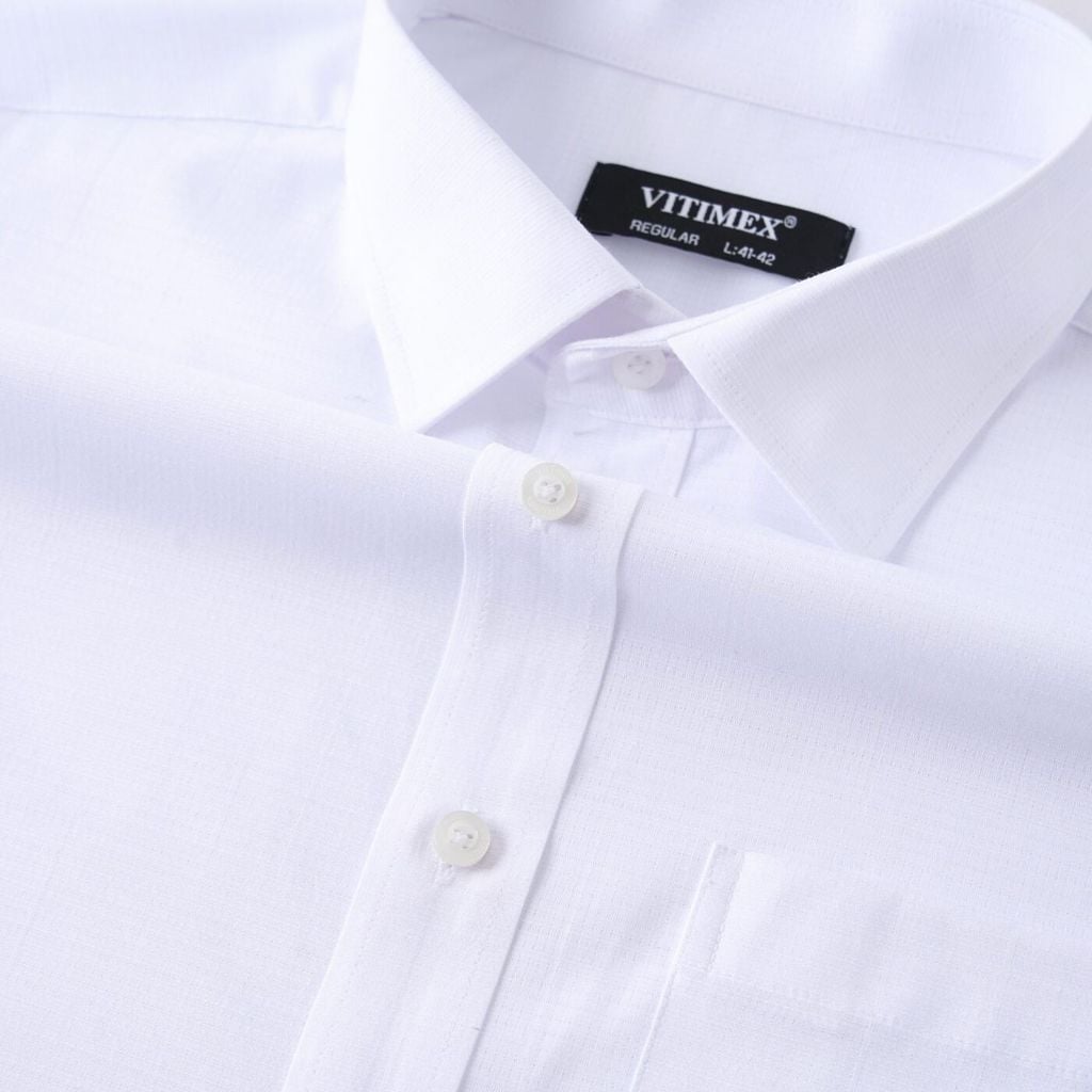 ÁO SƠ MI NGẮN TAY VITIMEX DÁNG RỘNG VỪA REGULAR KẺ Ô CHÌM ARC 6014