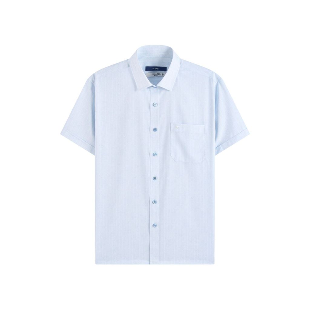 ÁO SƠ MI NGẮN TAY VITIMEX DÁNG ÔM VỪA SLIMFIT KẺ SỌC ASB 6002