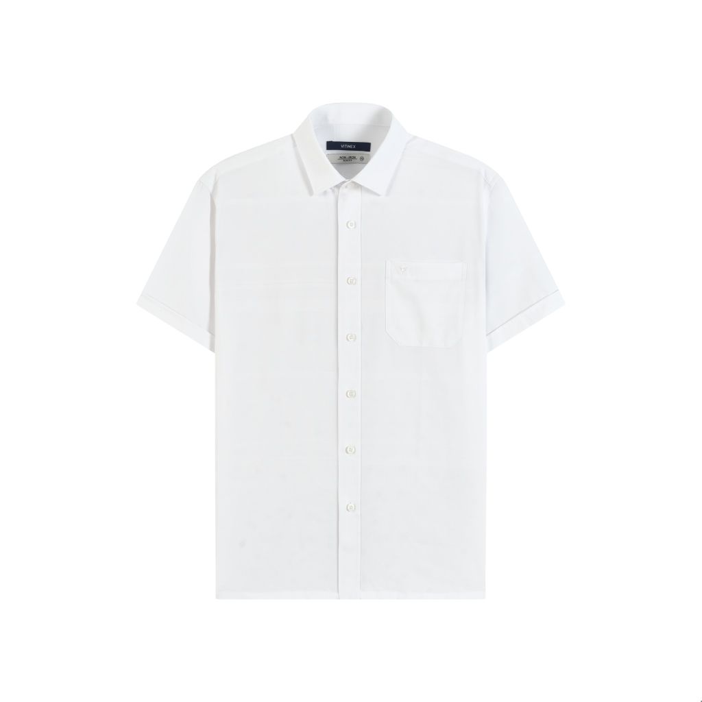 ÁO SƠ MI NGẮN TAY VITIMEX DÁNG ÔM VỪA SLIMFIT TRƠN ASB 6019