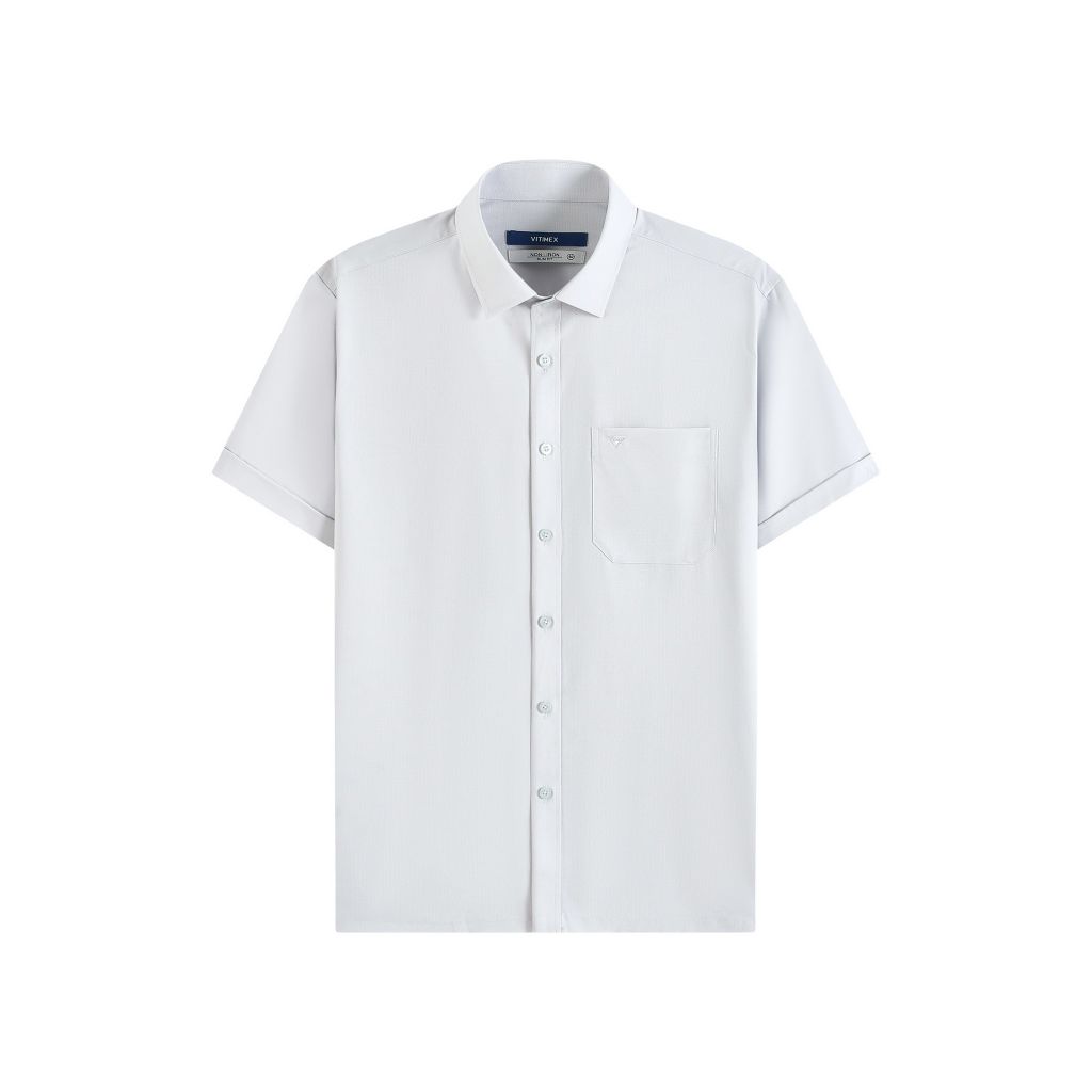 ÁO SƠ MI NGẮN TAY VITIMEX DÁNG ÔM VỪA SLIMFIT TRƠN ASB 6028