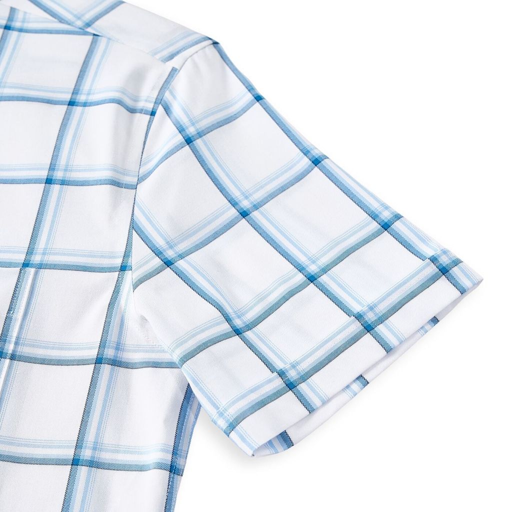 ÁO SƠ MI NGẮN TAY VITIMEX DÁNG ÔM VỪA SLIMFIT KẺ CARO ASB 6033