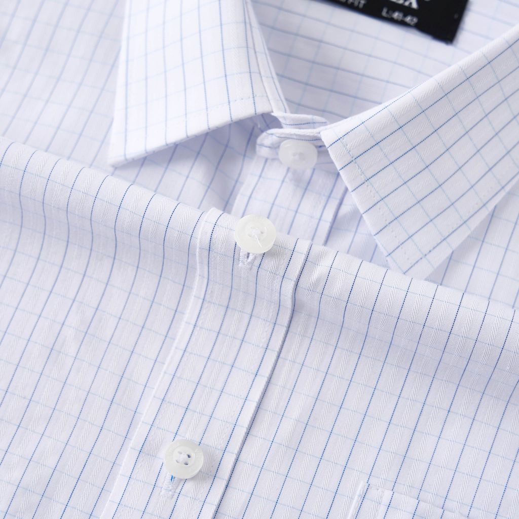 ÁO SƠ MI DÀI TAY VITIMEX DÁNG ÔM VỪA SLIMFIT KẺ CARO ASD 6012