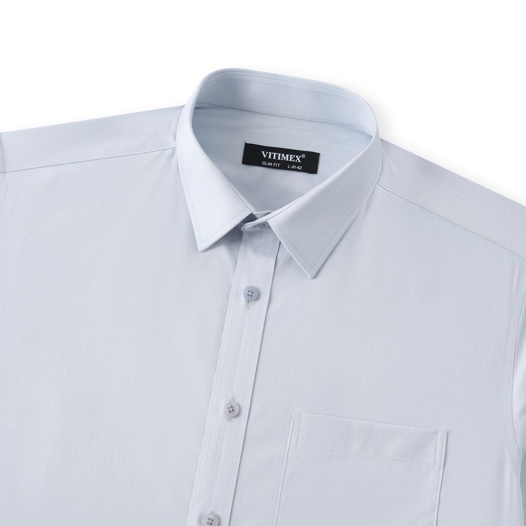 ÁO SƠ MI DÀI TAY VITIMEX DÁNG ÔM VỪA SLIMFIT HỌA TIẾT CHÌM ASD 6025