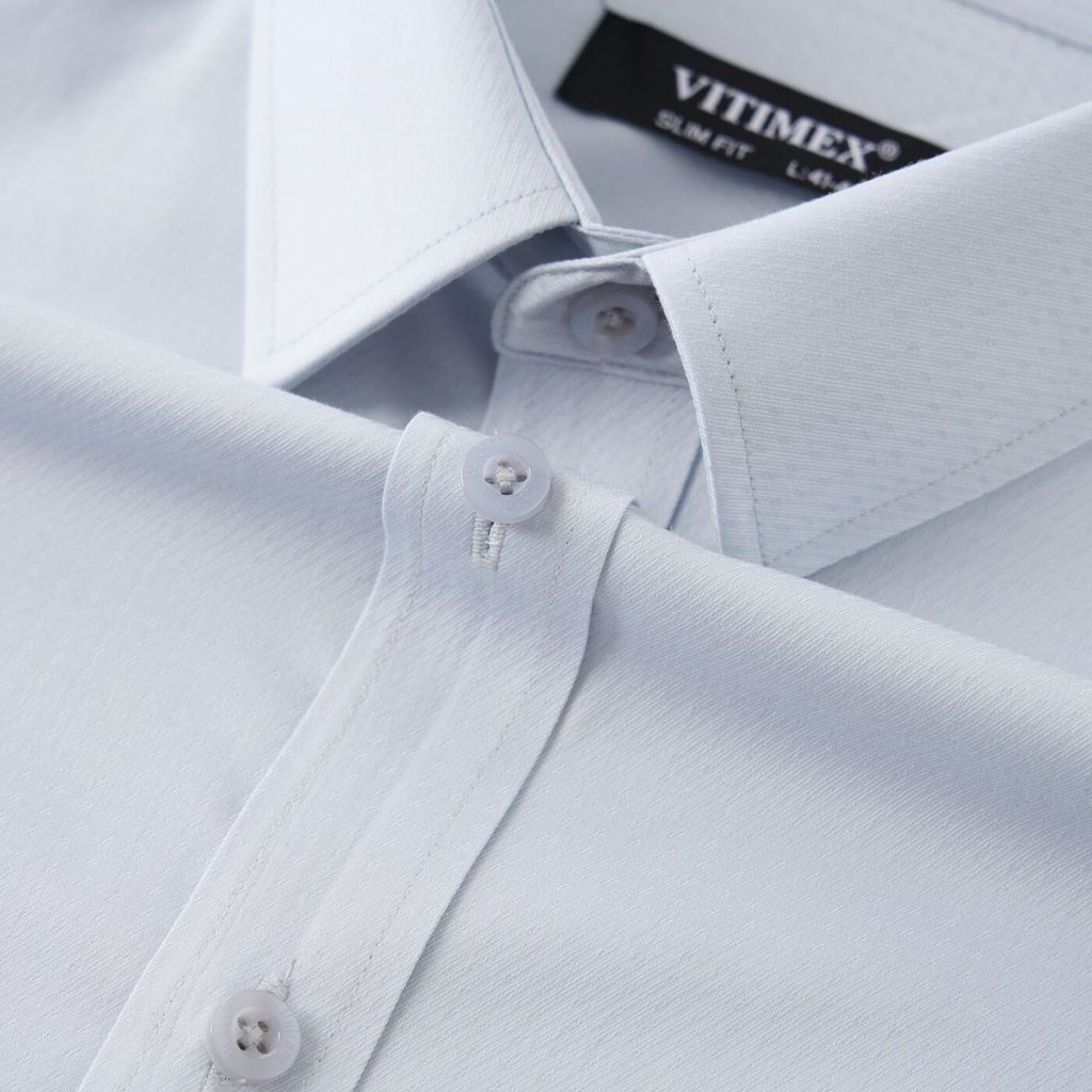 ÁO SƠ MI DÀI TAY VITIMEX DÁNG ÔM VỪA SLIMFIT HỌA TIẾT CHÌM ASD 6025