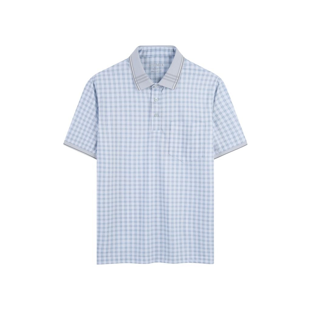 ÁO POLO VITIMEX DÁNG RỘNG VỪA REGULAR KẺ CARO ATR 5038