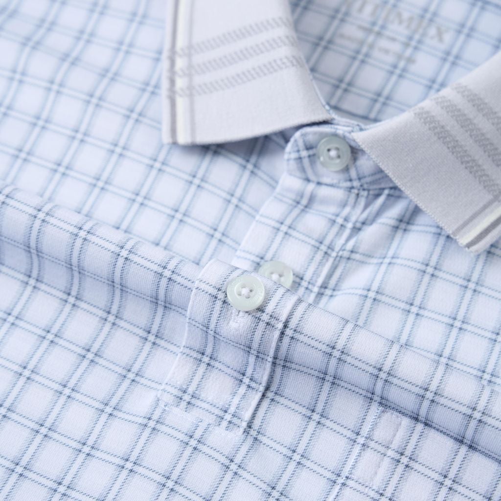 ÁO POLO VITIMEX DÁNG RỘNG VỪA REGULAR KẺ CARO ATR 5038