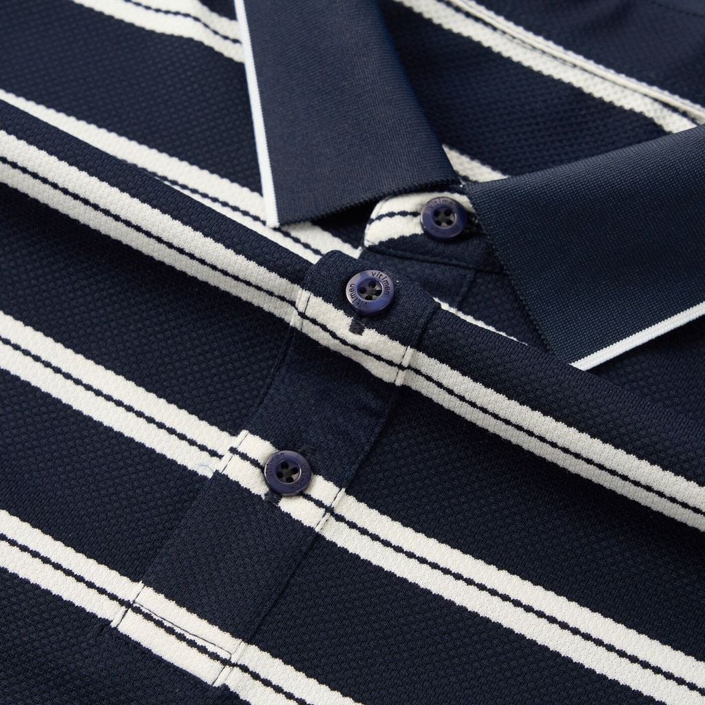 ÁO POLO VITIMEX DÁNG ÔM VỪA SLIMFIT KẺ NGANG ATS 6021