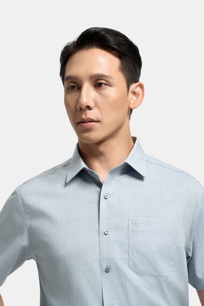 Áo sơ mi ngắn tay chất liệu thoáng khí, hạn chế nhăn