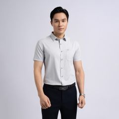 ÁO SƠ MI NGẮN TAY NAM VẠT BẰNG DÁNG ÔM VỪA SLIMFIT VITIMEX ASB 4077