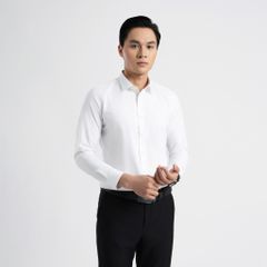 ÁO SƠ MI DÀI TAY VITIMEX DÁNG BODYFIT TRẮNG TRƠN ABD 4001