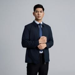 ÁO KHOÁC CỔ BẺ VITIMEX DÁNG RỘNG REGULAR TRƠN AKB 3019