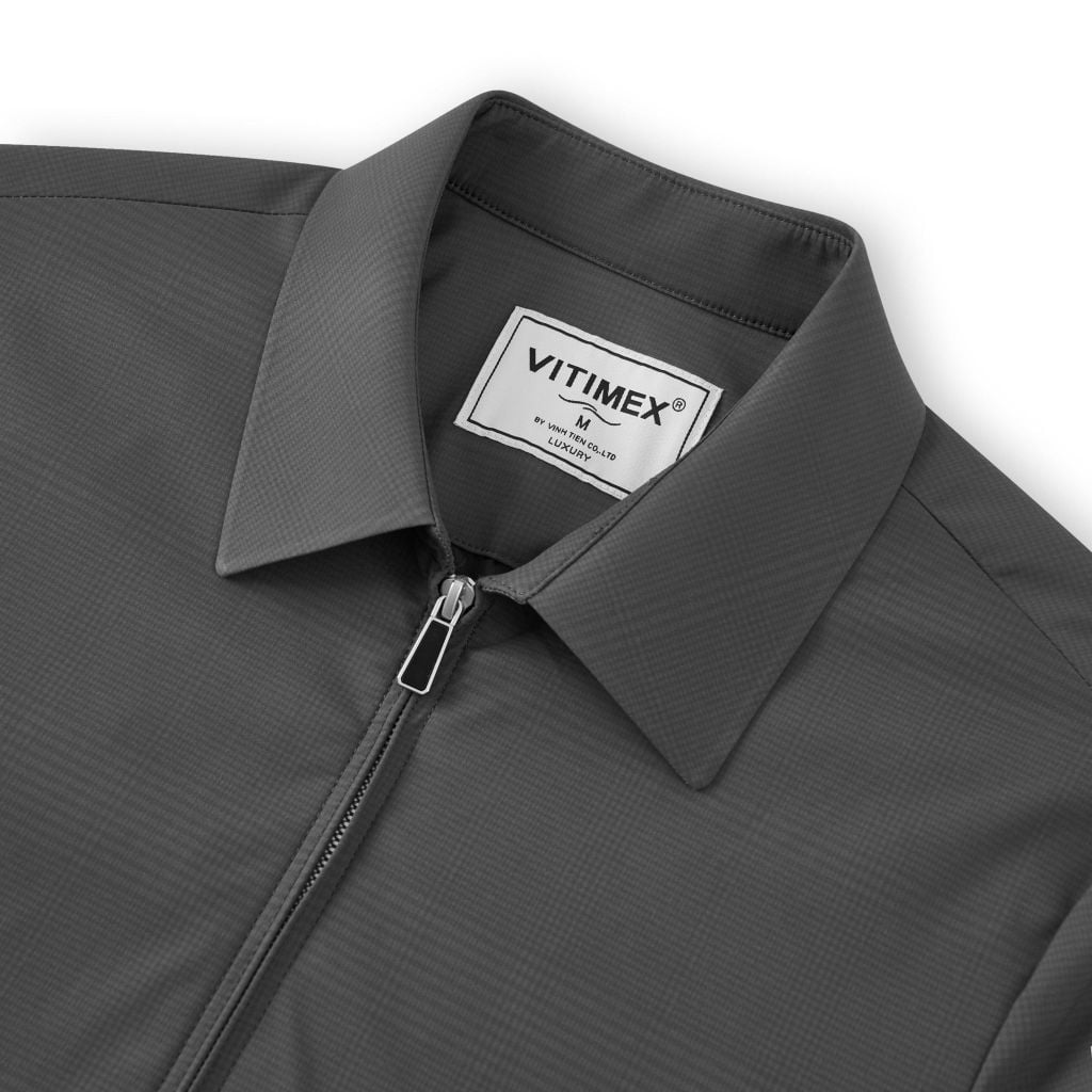 ÁO KHOÁC CỔ BẺ VITIMEX DÁNG RỘNG VỪA REGULAR TRƠN AKB 5004
