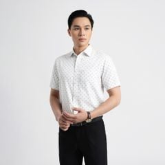 ÁO SƠ MI NGẮN TAY VITIMEX DÁNG RỘNG REGULAR HỌA TIẾT CHÂM BÔNG ARC 4031