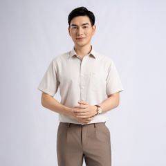 ÁO SƠ MI NGẮN TAY VITIMEX DÁNG RỘNG VỪA REGULAR HOẠ TIẾT CHÌM ARC 4044