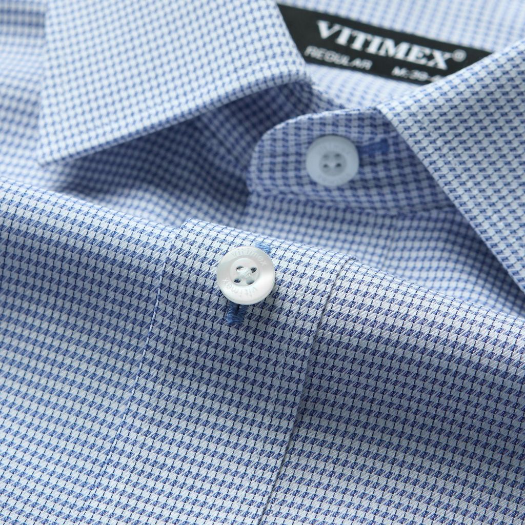 ÁO SƠ MI NGẮN TAY VITIMEX DÁNG RỘNG VỪA REGULAR KẺ CARO ARC 4048