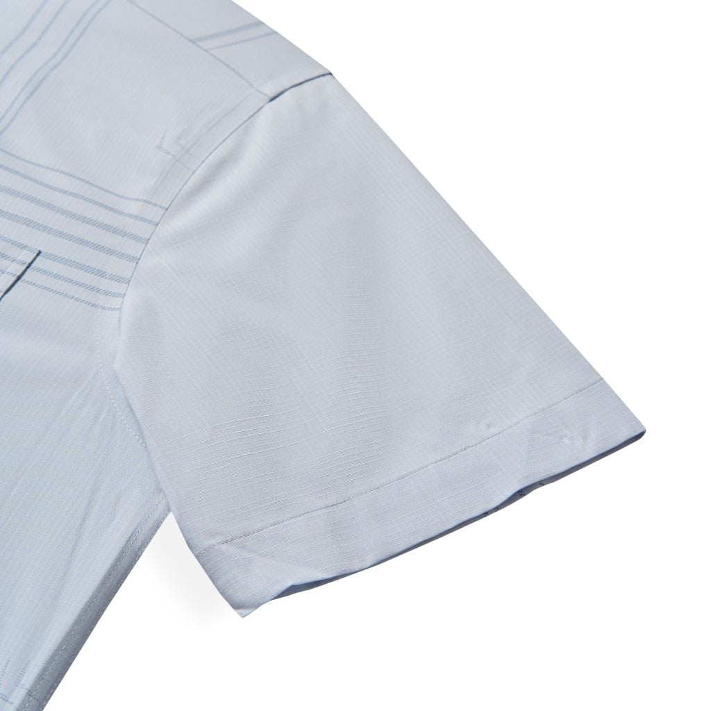 ÁO SƠ MI NGẮN TAY VITIMEX DÁNG RỘNG VỪA REGULAR KẺ ARC 4049