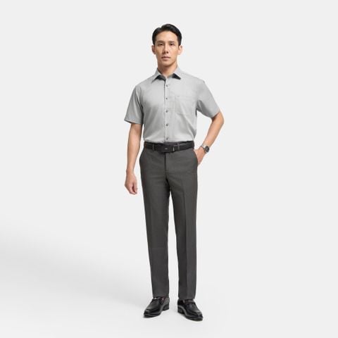 Áo sơ mi nam ngắn tay dáng rộng vừa Regular kẻ caro ARC4076