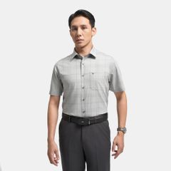 ÁO SƠ MI NGẮN TAY VITIMEX DÁNG RỘNG VỪA REGULAR KẺ ARC 4085