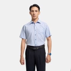 ÁO SƠ MI NGẮN TAY VITIMEX DÁNG RỘNG VỪA REGULAR KẺ CARO ARC 4092