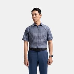 ÁO SƠ MI NGẮN TAY VITIMEX DÁNG RỘNG VỪA REGULAR KẺ CARO ARC 4096