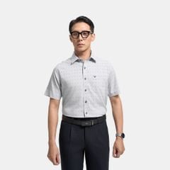 ÁO SƠ MI NGẮN TAY VITIMEX DÁNG RỘNG VỪA REGULAR HOẠ TIẾT CHẤM BI ARC 4098