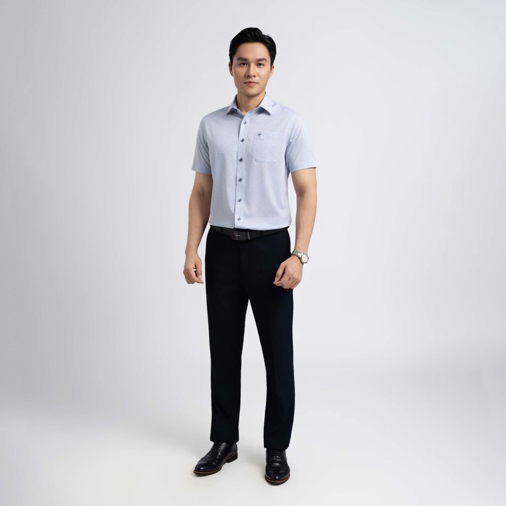 ÁO SƠ MI NGẮN TAY VITIMEX DÁNG RỘNG VỪA REGULAR KẺ CARO ARC 4102