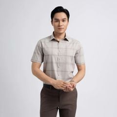 ÁO SƠ MI NGẮN TAY VITIMEX DÁNG RỘNG VỪA REGULAR KẺ TO ARC 4108