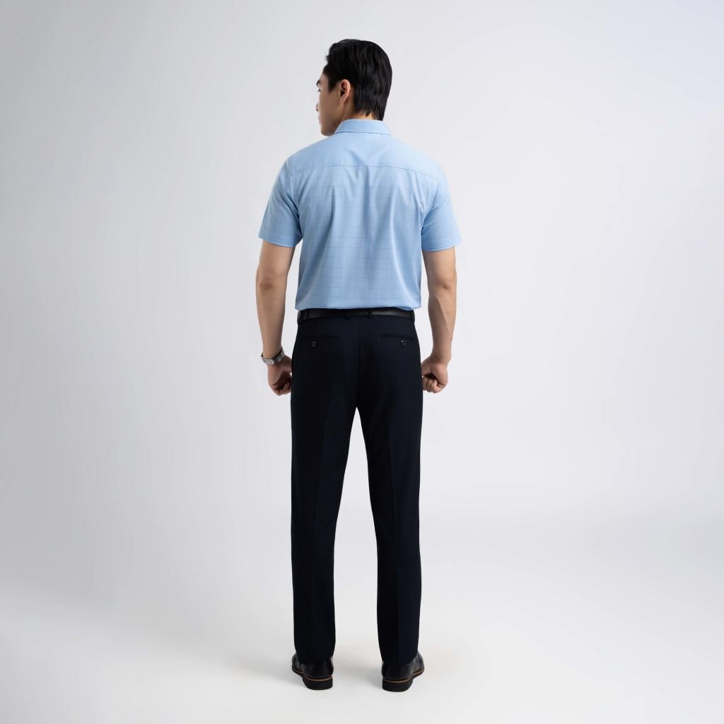 ÁO SƠ MI NGẮN TAY VITIMEX DÁNG RỘNG VỪA REGULAR KẺ CARO ARC 4112