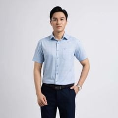 ÁO SƠ MI NGẮN TAY VITIMEX DÁNG RỘNG VỪA REGULAR HOẠ TIẾT CHÌM ARC 4116