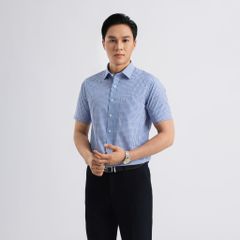 ÁO SƠ MI NGẮN TAY VITIMEX DÁNG RỘNG REGULAR KẺ TĂM ARC 7584