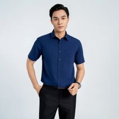 ÁO SƠ MI NGẮN TAY VITIMEX DÁNG RỘNG REGULAR TRƠN ARC 7687