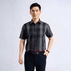 ÁO SƠ MI NGẮN TAY VITIMEX DÁNG RỘNG REGULAR KẺ ARC 7763