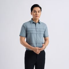 ÁO SƠ MI NGẮN TAY VITIMEX DÁNG RỘNG REGULAR KẺ ARC 7870
