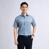 ÁO SƠ MI NGẮN TAY VITIMEX DÁNG RỘNG REGULAR KẺ ARC 7885