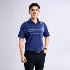 ÁO SƠ MI NGẮN TAY VITIMEX DÁNG RỘNG REGULAR KẺ ARC 7887