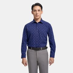 ÁO SƠ MI DÀI TAY VITIMEX DÁNG RỘNG VỪA REGULAR HOẠ TIẾT CHÁM BÔNG ARD 4090