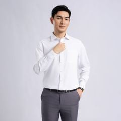 ÁO SƠ MI DÀI TAY VITIMEX DÁNG RỘNG REGULAR TRẮNG TRƠN ARD 7684