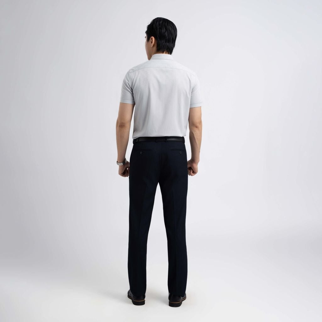 ÁO SƠ MI NGẮN TAY VẠT BẰNG VITIMEX DÁNG ÔM VỪA SLIMFIT HỌA TIẾT CHÌM ASB 4077