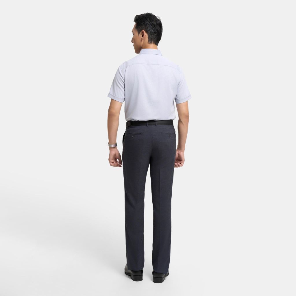 ÁO SƠ MI NGẮN TAY VẠT BẰNG VITIMEX DÁNG ÔM VỪA SLIMFIT HỌA TIẾT CHÌM ASB 4087