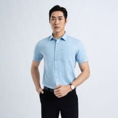 ÁO SƠ MI NGẮN TAY NAM VẠT BẰNG DÁNG ÔM VỪA SLIMFIT VITIMEX ASB 7695