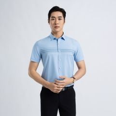 ÁO SƠ MI NGẮN TAY NAM VẠT BẰNG VITIMEX DÁNG ÔM VỪA SLIMFIT ASB 7817
