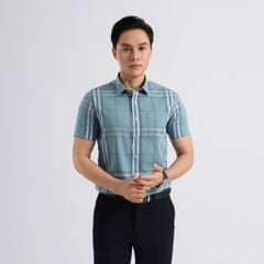 ÁO SƠ MI NGẮN TAY NAM VẠT BẰNG DÁNG ÔM VỪA SLIMFIT VITIMEX ASB 7826