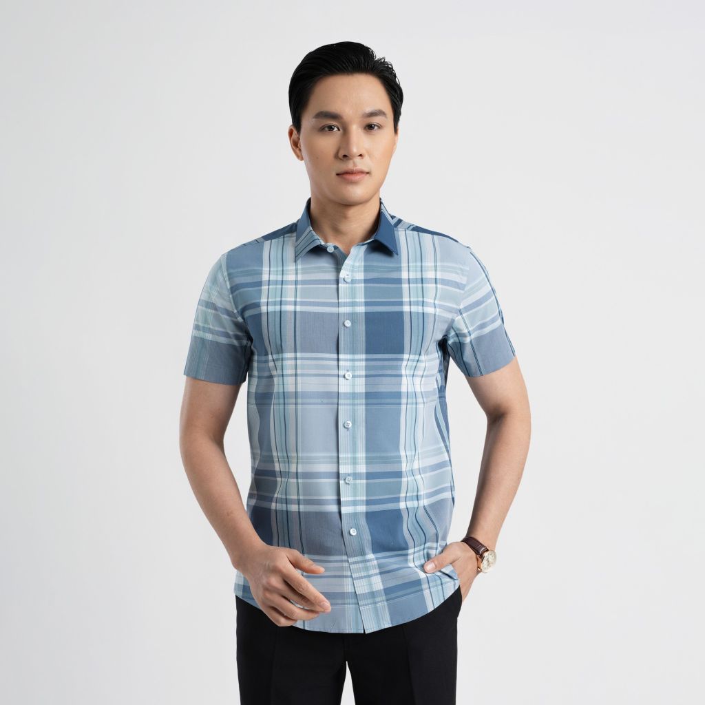 ÁO SƠ MI NGẮN TAY NAM VITIMEX DÁNG ÔM VỪA SLIMFIT ASC 4019
