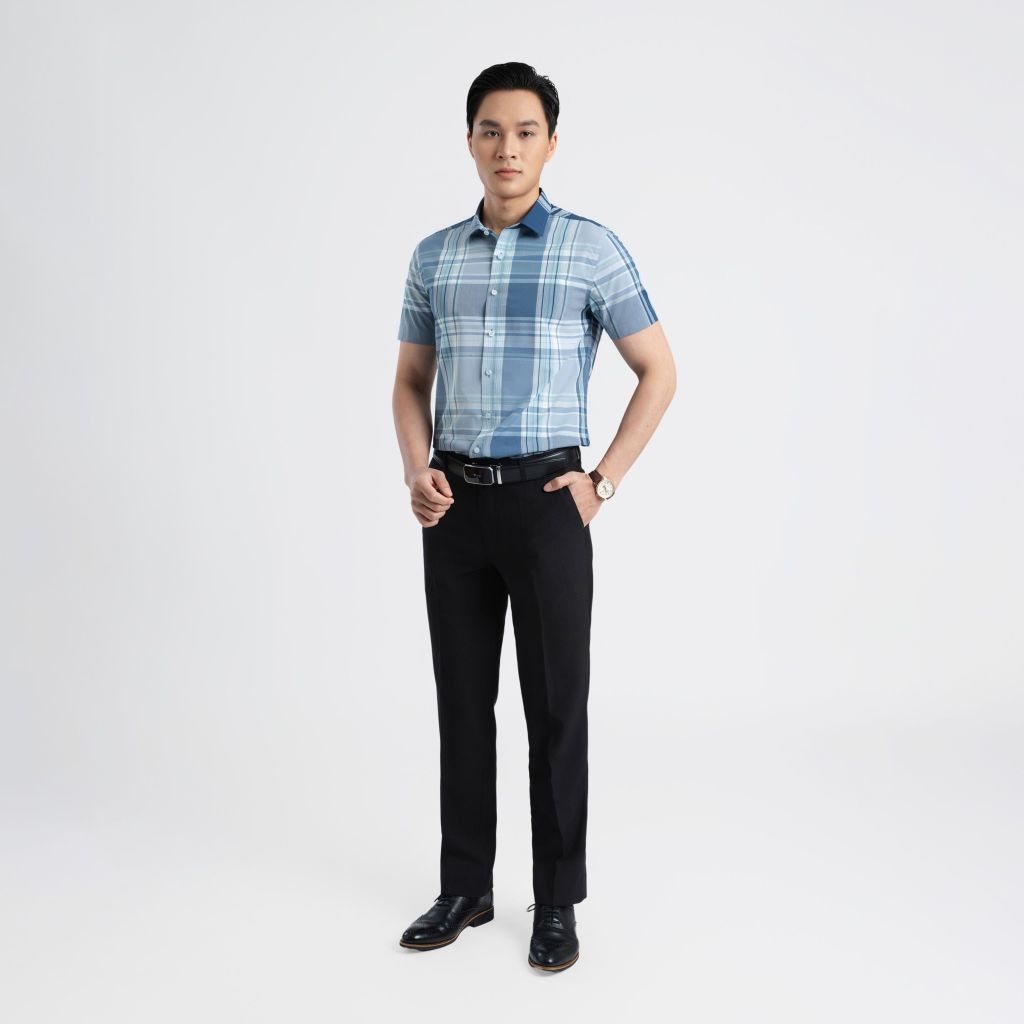 ÁO SƠ MI NGẮN TAY NAM VITIMEX DÁNG ÔM VỪA SLIMFIT ASC 4019