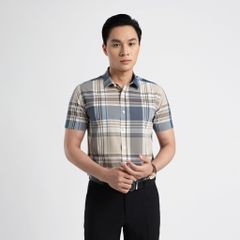 ÁO SƠ MI NGẮN TAY VITIMEX DÁNG ÔM VỪA SLIMFIT KẺ ASC 4020