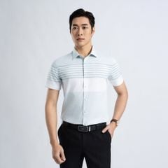 ÁO SƠ MI NGẮN TAY VITIMEX DÁNG ÔM VỪA SLIMFIT KẺ NGANG ASC 4021