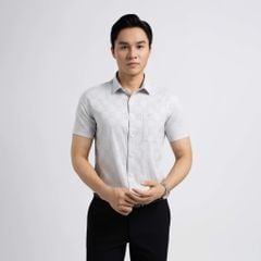 ÁO SƠ MI NGẮN TAY VITIMEX DÁNG ÔM VỪA SLIMFIT HOẠ TIẾT CHÌM ASC 4023