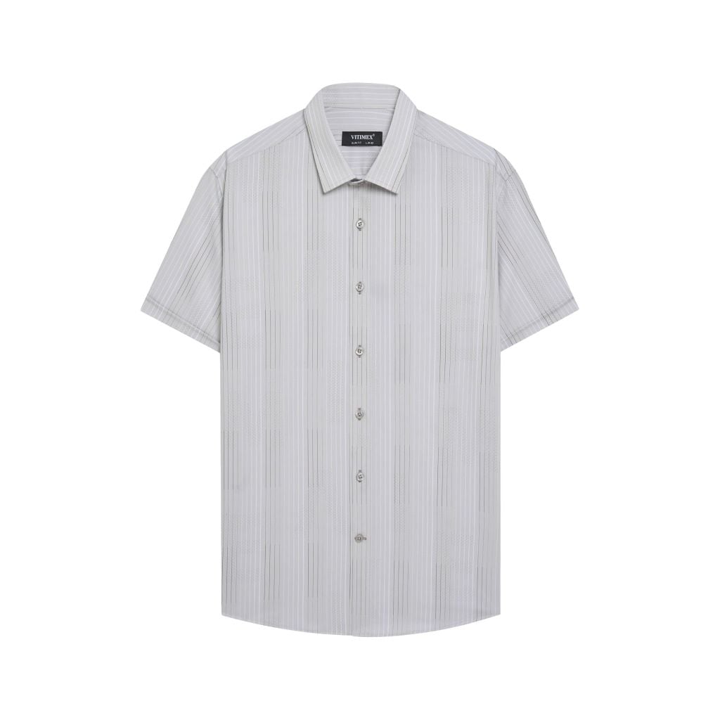 ÁO SƠ MI NGẮN TAY VITIMEX DÁNG ÔM VỪA SLIMFIT KẺ DỌC ASC 4066
