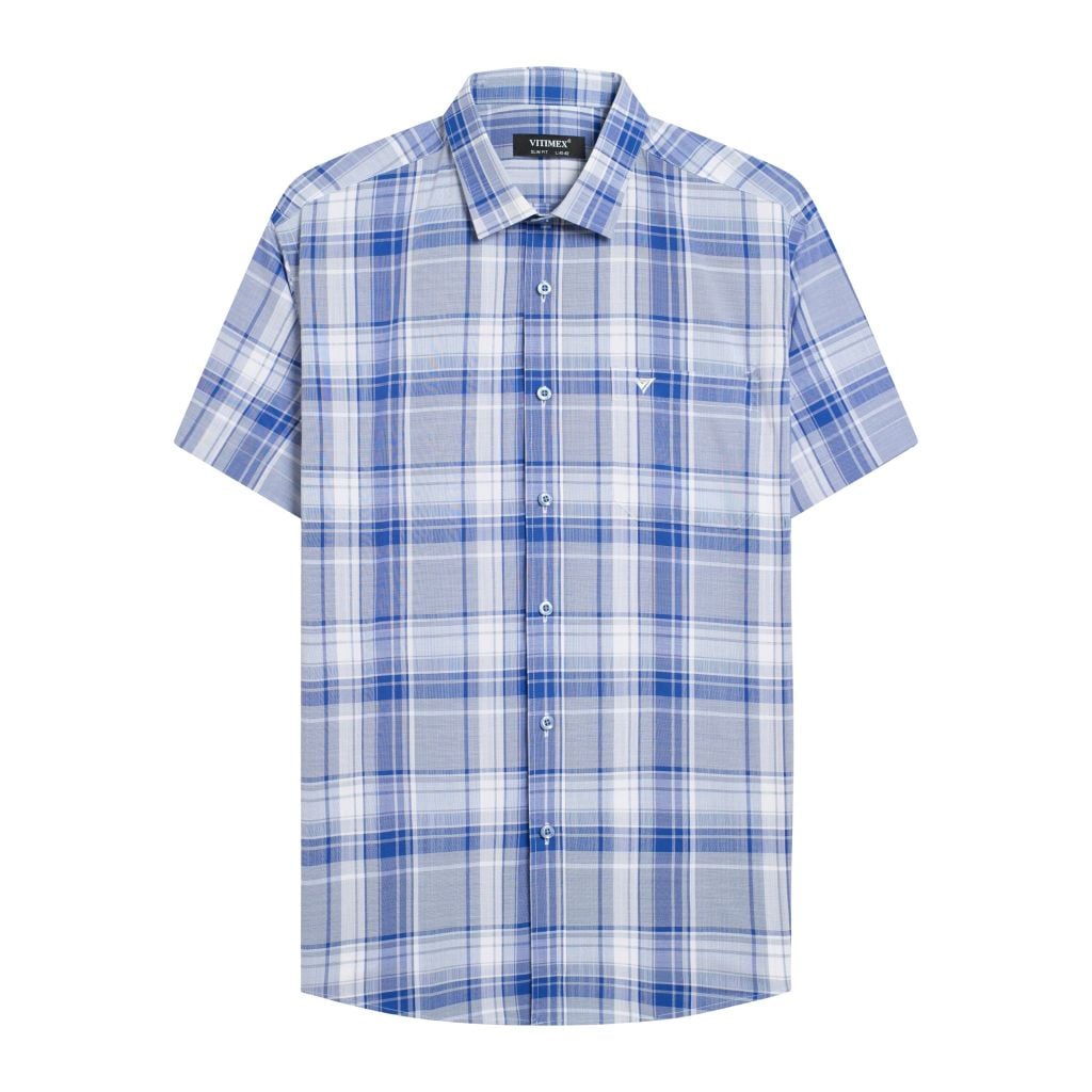 ÁO SƠ MI NGẮN TAY NAM VITIMEX DÁNG ÔM VỪA SLIMFIT ASC 7622