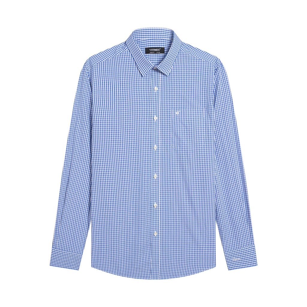 ÁO SƠ MI DÀI TAY NAM VITIMEX DÁNG ÔM VỪA SLIMFIT ASD 7574